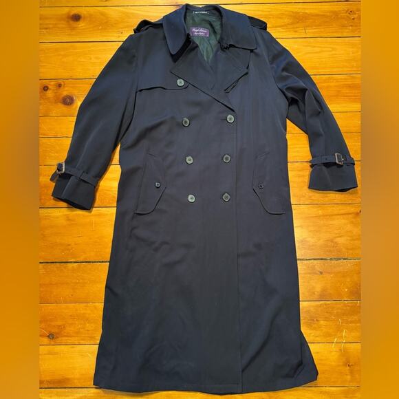Ralph Lauren Purple Label Other - Ralph Lauren Purple Label Wool Trench Coat With Leather Buckles